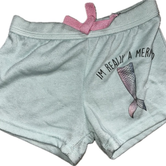 I'm really a mermaid gently loved girls 5y ish shorts perfect for summertime fun - Picture 2 of 6